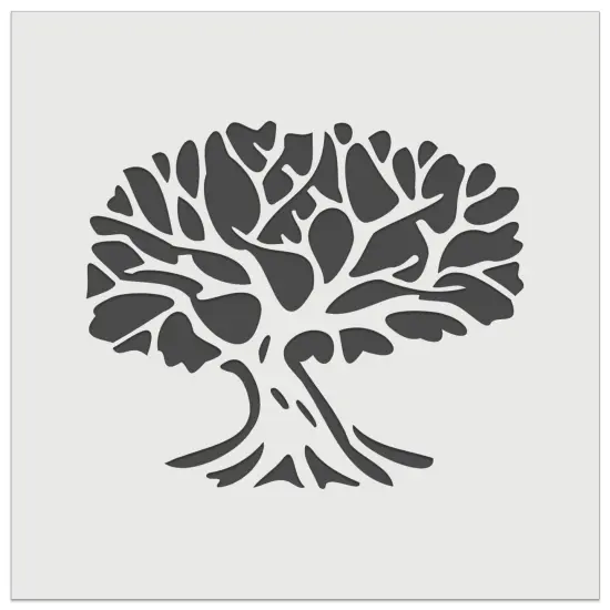 Tree with Exposed Branches and Leaves Wall Cookie DIY Craft Reusable Stencil {7}