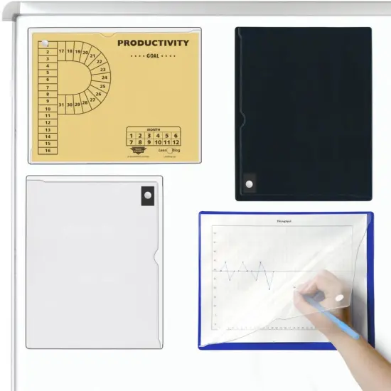 Magnetic Closure Pocket - Magnetic-Back - 8 1/2" x 11" - 16 Piece Variety Pack - Basic Colors {4}