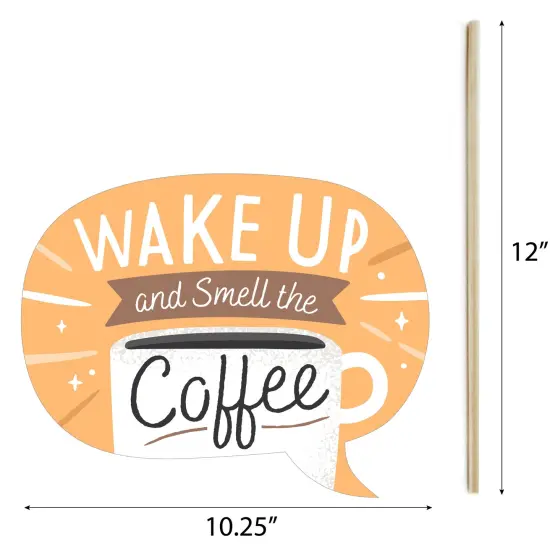 Big Dot of Happiness But First, Coffee - Cafe Themed Party Photo Booth Props Kit - 20 Count {7}