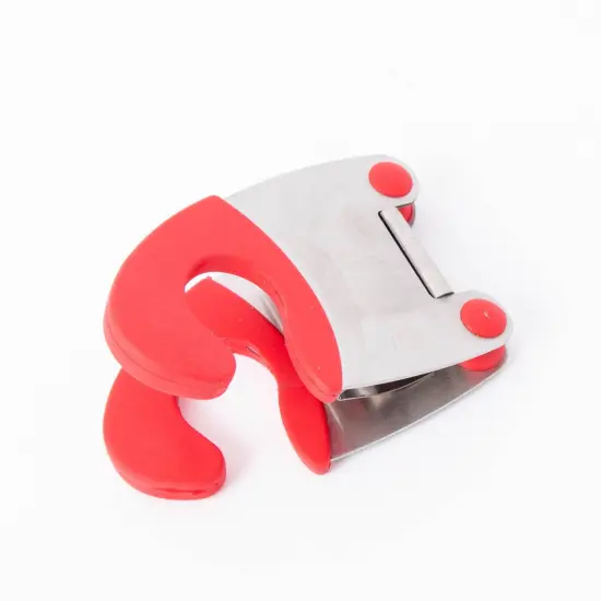 Lehman's Pot Clip Spoon Rest Clamp, Stainless Steel and Rubber Grip, Red {4}