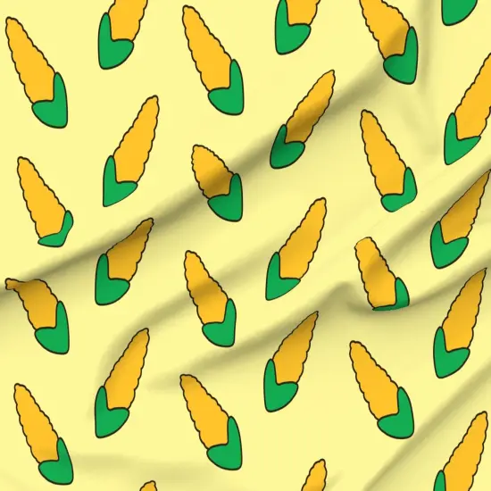 Various Fabrics by the Yard or Fat Quarter Corn Kitchen Food Yellow Vegetable Custom Printed Fabric by Spoonflower {6}
