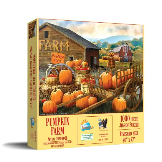 Sunsout Pumpkin Farm 1000 pc Halloween Jigsaw Puzzle 23044 {3}