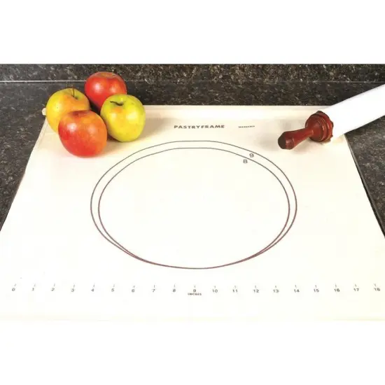 Mrs. Anderson&rsquo;s Baking Non-Stick Pastry Cloth Frame and Rolling Pin Cover Set, Collapsible with Printed Measurement Guides, 20-Inches x 20-Inches {5}