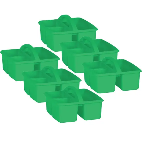 Green Plastic Storage Caddy, Pack of 6 {1}