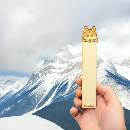 Bookmark - Siberian Husky Dog - Birch wood {4}