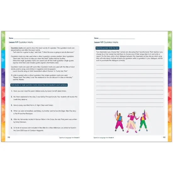Spectrum Gr8 Language Arts Workbook {3}