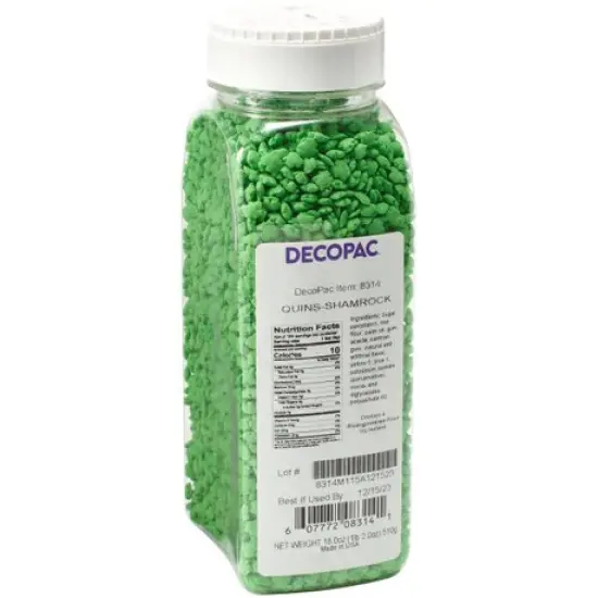 St. Patrick's Day Shamrock Quins Sprinkles Cupcake and Cake {1}