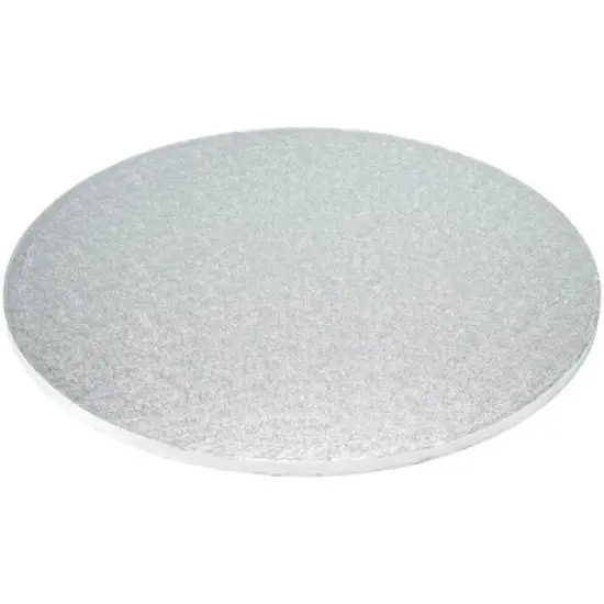 14" Round Silver Foil Cake Board Drum {2}