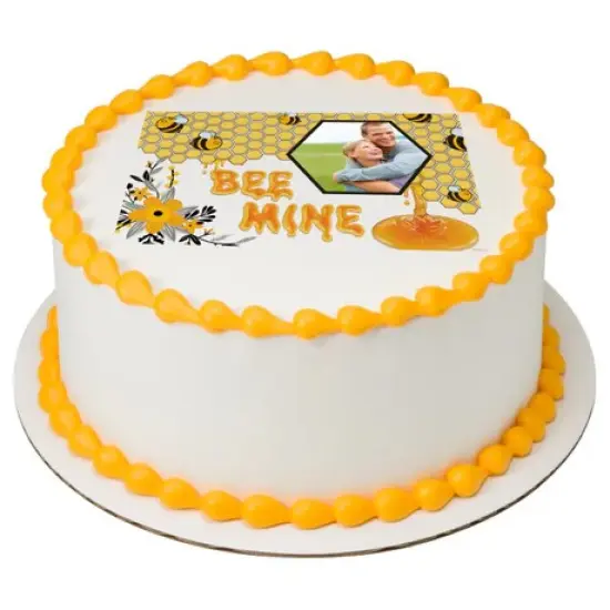 Bee Mine Honey Comb Love PhotoCake Edible Image {2}