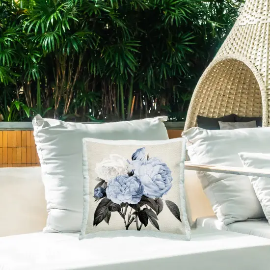 Stupell Industries Blue Roses Bouquet Outdoor Printed Pillow {2}