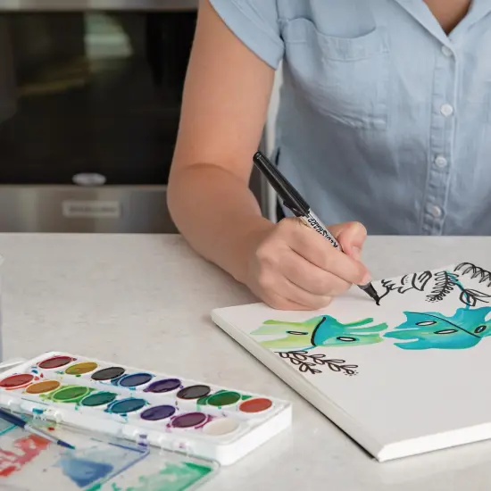 Semi-Moist Washable Watercolor Set, 16 Colors, 6 Sets {5}