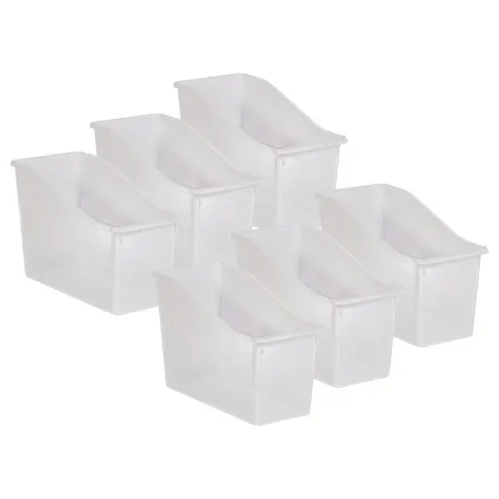 Plastic Book Bin, Clear, Pack of 6 {1}
