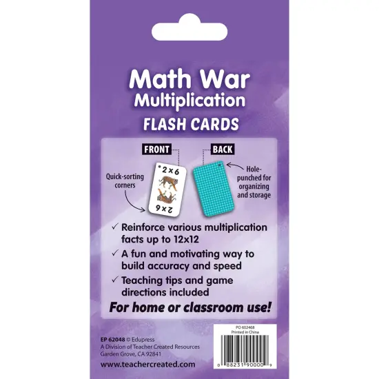Math War (Multiplication) Flash Cards, 6 Packs {2}