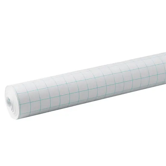 Grid Paper Roll, White, 1" Quadrille Ruled 34" x 200', 1 Roll {1}