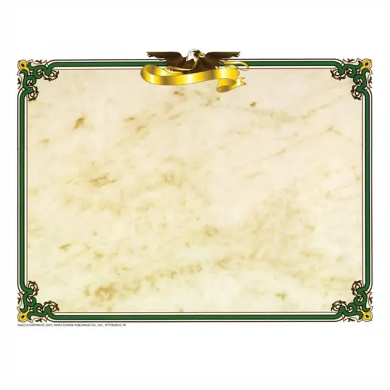 Eagle Border Certificate, 8.5" x 11", 50 Per Pack, 3 Packs {2}