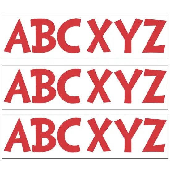 Dr. Seuss&trade; 7" Punch Out Deco Letters, Red, 143 Per Pack, 3 Packs {1}