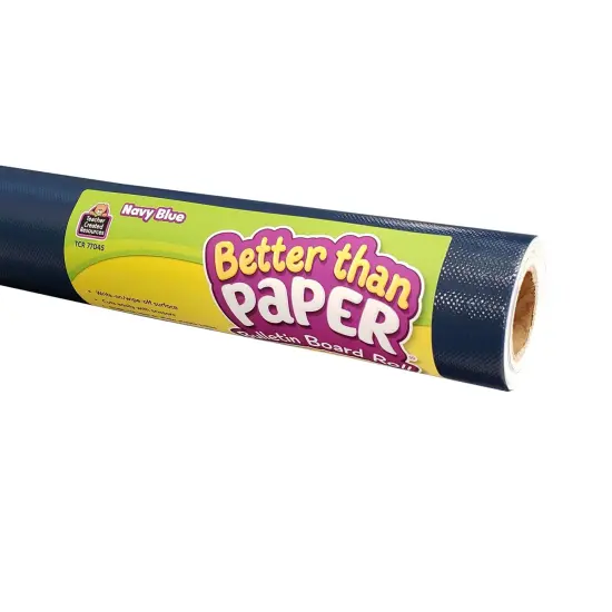 Better Than Paper&reg; Bulletin Board Roll, 4' x 12', Navy Blue, Pack of 4 {1}