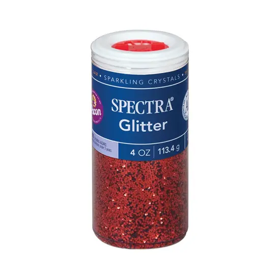 Glitter, Red, 4 oz. Per Jar, 6 Jars {2}