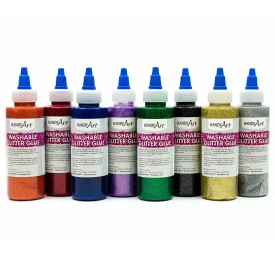Glitter Glue, 4 oz Bottles, Set of 8 {1}