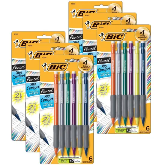 Matic Grip&reg; Mechanical Pencils, 0.7mm, 5 Per Pack, 6 Packs {1}