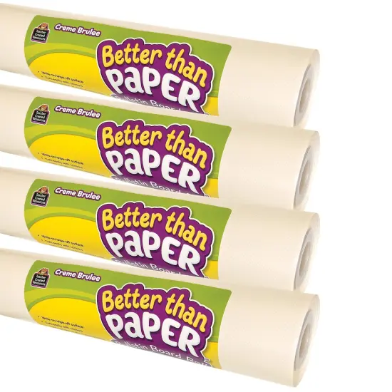 Better Than Paper&reg; Bulletin Board Roll, Creme Brulee, 4-Pack {1}