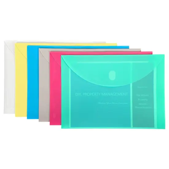 Poly XL Reusable Envelope, Letter Size, Side Load, Assorted, Pack of 36 {2}
