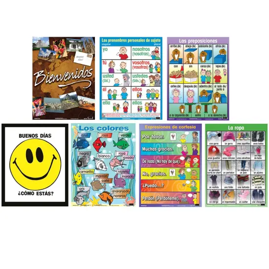 Spanish Essential Classroom Posters Set II {1}