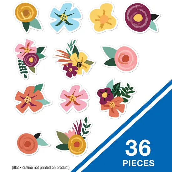 Grow Together Flowers Cut-Outs, 36 Per Pack, 3 Packs {4}