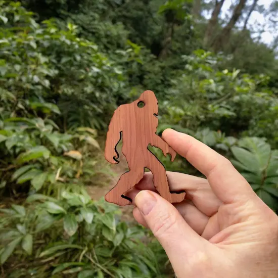 Sasquatch - Bigfoot Raw Cedar Ornament 2.5x3.5in {3}