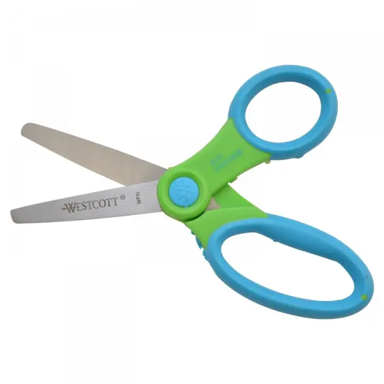 5" Anti-Microbial Kids Scissors, Blunt, Assorted Colors (No Color Choice), Pack of 6 {4}