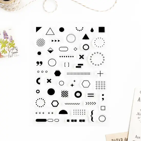 Small Geometric Details, Clear Stamps 4x6 inch by Wintertime Crafts {2}