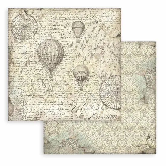 Stamperia Backgrounds Double-Sided Paper Pad 8"X8" 10/Pkg-Voyages Fantastiques, 10 Designs, 1 Each {5}