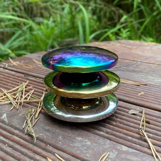 Sensory Reflective Sound Buttons - Set of 3 - Mirrored Discs for Babies and Toddlers - Sensory Stacking Toy {2}