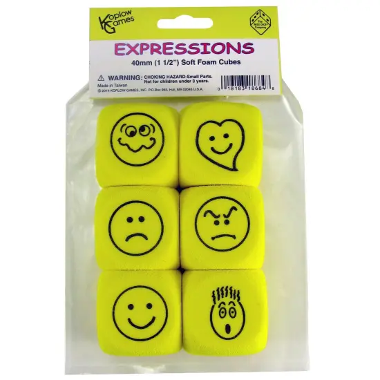 Foam Expressions Dice, 6 Per Pack, 2 Packs {2}