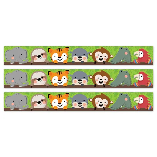 Jungle Friends EZ Border, 48 Feet Per Pack, 3 Packs {1}