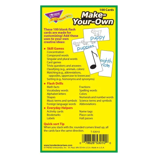Make-Your-Own Skill Drill Flash Cards, 3 Packs {4}