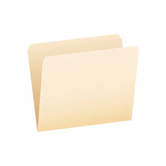 File Folders, Letter Size, Manila, Straight Cut, Box of 100 {3}
