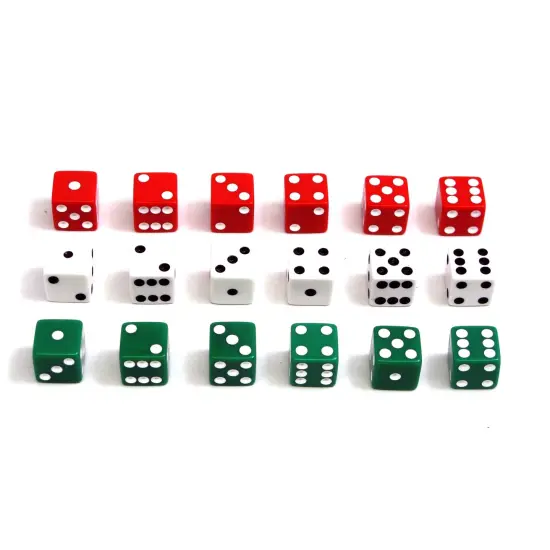 Dot Dice Set, 18 Per Pack, 6 Packs {2}