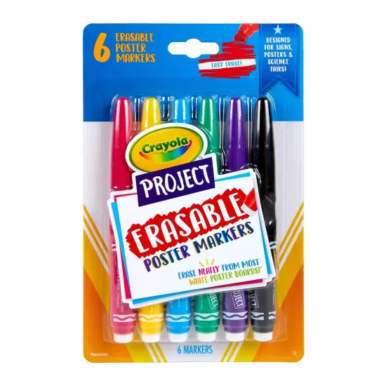 Project Erasable Poster Markers, Pack of 6 {1}