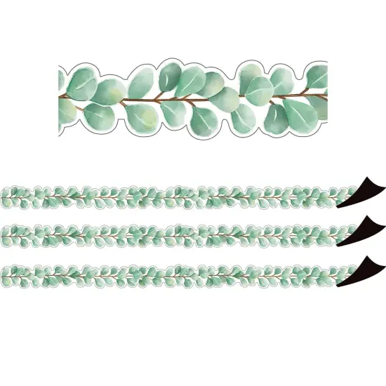 Eucalyptus Die-Cut Magnetic Border, 24 Feet Per Pack, 3 Packs {1}