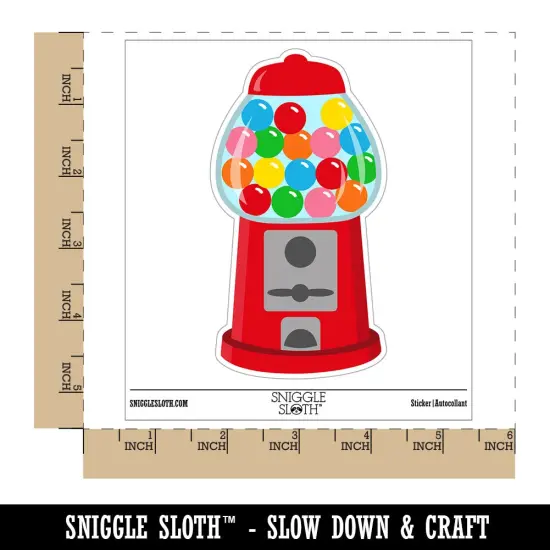Gumball Machine Waterproof Vinyl Phone Tablet Laptop Water Bottle Sticker Set - 5 Pack {1}