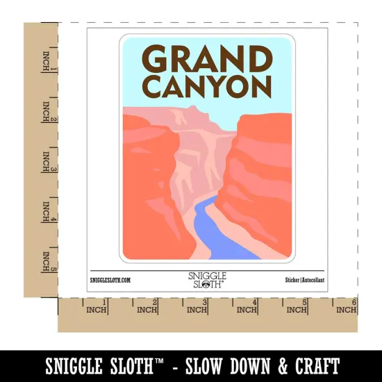 Destination Grand Canyon National Park Waterproof Vinyl Phone Tablet Laptop Water Bottle Sticker Set - 5 Pack {1}