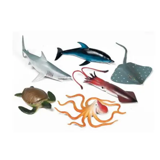 Ocean Animals Playset, Set of 6 {1}