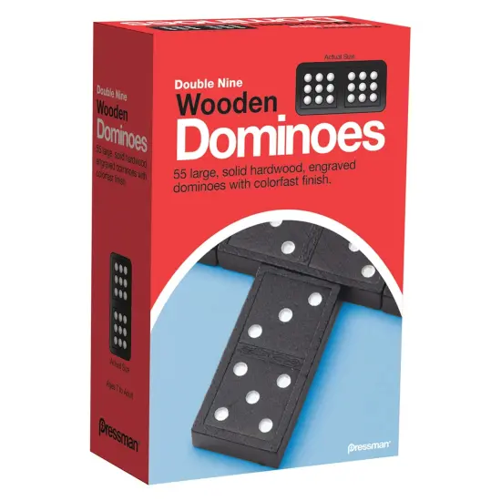 Double Nine Wooden Dominoes Game, 3 Packs {2}