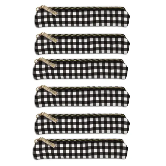 Slim Pencil Case - Buffalo Check - Pack 6 {1}