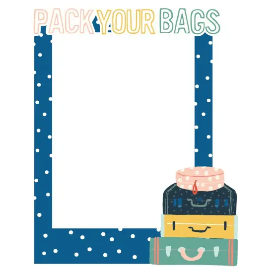 Pack Your Bags Chipboard Frames-6/Pkg {5}