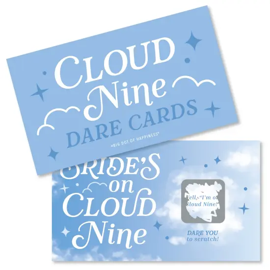 Big Dot of Happiness On Cloud 9 - Bridal or Bachelorette Party Game Scratch Off Dare Cards - 22 Count {1}