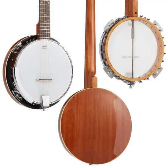 Jameson Guitars 6-String Banjo Guitar with Closed Back Resonator and 24 Brackets {2}