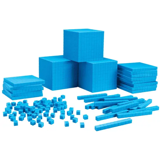 Blue Plastic Base Ten Class Set {1}