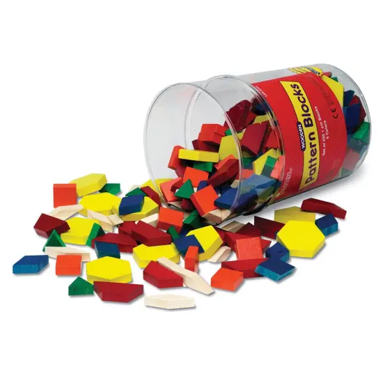 Pattern Blocks Wooden, 1cm, 250 Per Pack {1}